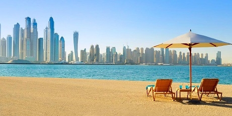 Sunbathing in Dubai